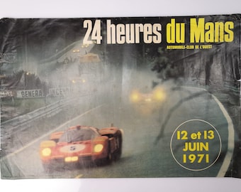 Original Poster 24h of Le Mans 1971 by Delourmel