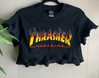 thrasher shirt crop top