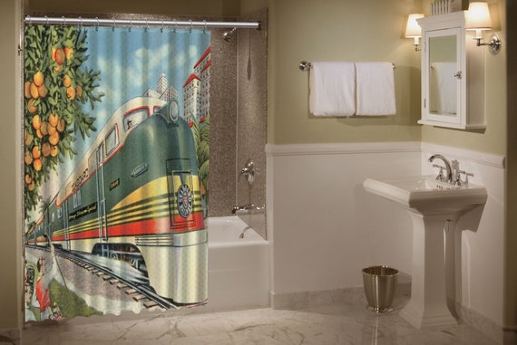 Custom Printed Shower Curtain Featuring The Famous Orange Etsy