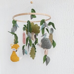Woodland Mobile - Forest Mobile - Woodland Nursery - Baby Shower Gift - Natural baby Toy - Hanging mobile - Woodland Cot Mobile