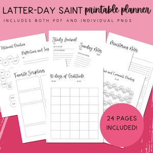 Encarts pour agenda numérique saint des derniers jours, pages d&#39;agenda mormones, tableau de lecture du Livre de Mormon, pages d&#39;agenda LDS, pages Christian GoodNotes,