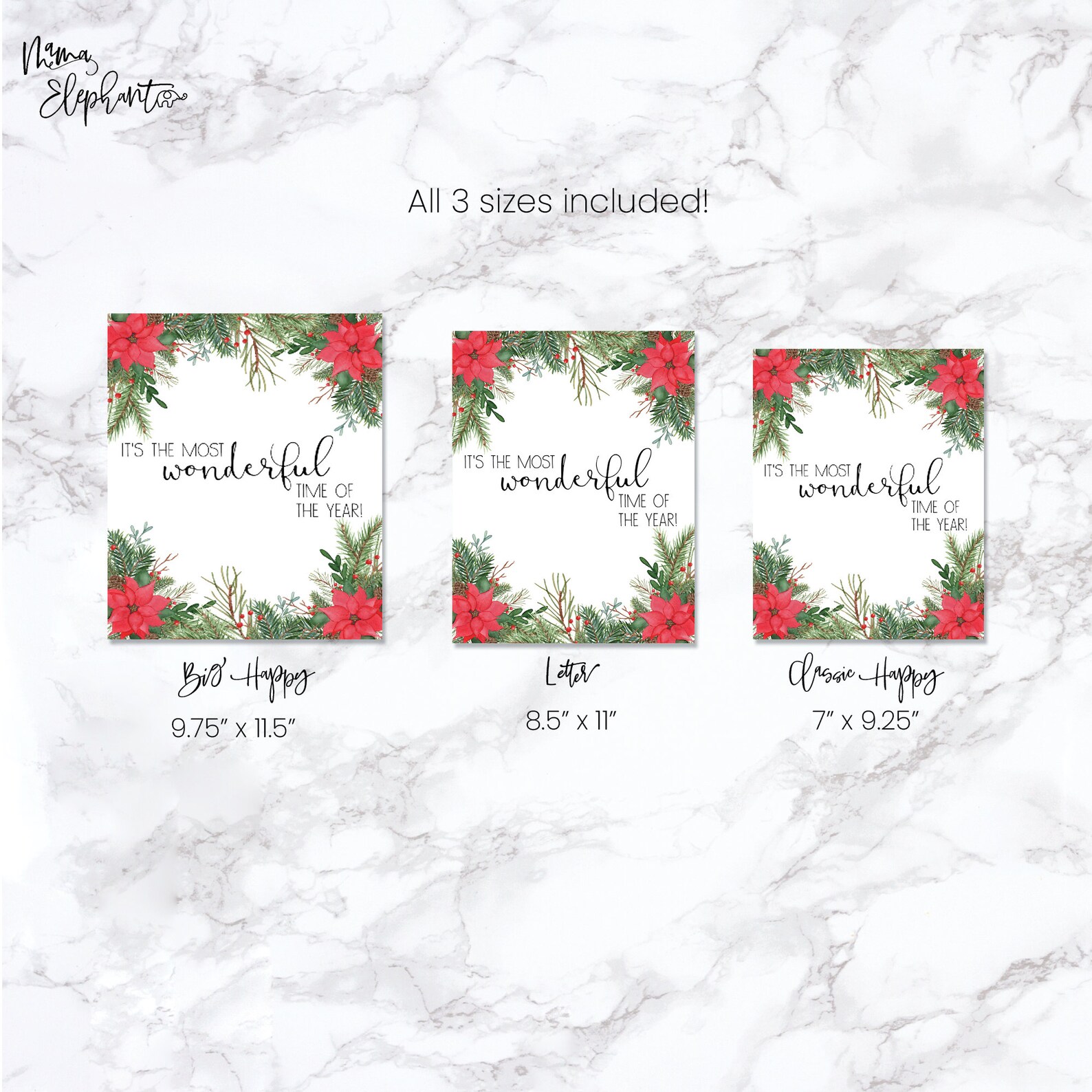 Printable Christmas Classic Happy Planner Cover Set Holiday Etsy