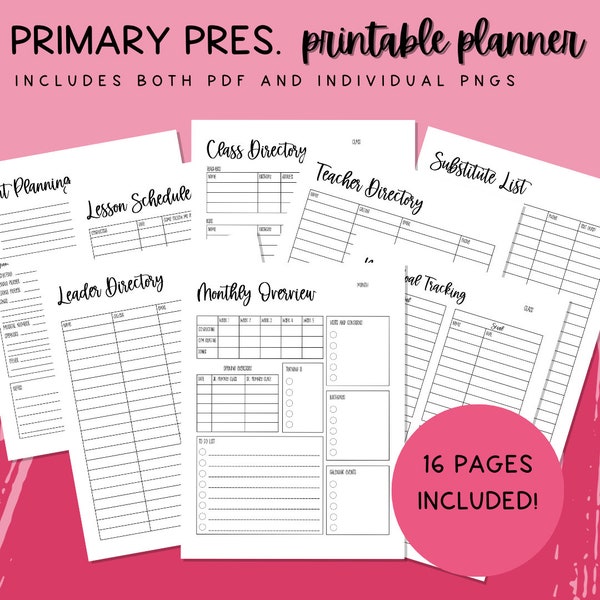 Primary Presidency Digital Planner Inserts, LDS Primary Presidency Planner, Primary Class Lists, LDS Planner, LDS Mom GoodNotes Inserts