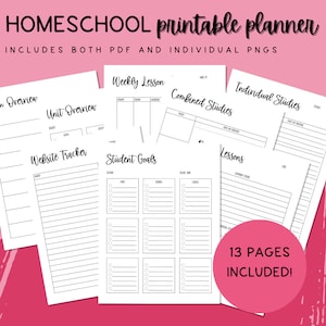 Homeschool Digital Planner Inserts, Homeschool GoodNotes Planner, Mom Planner Pages, Homeschool Mom Planner,