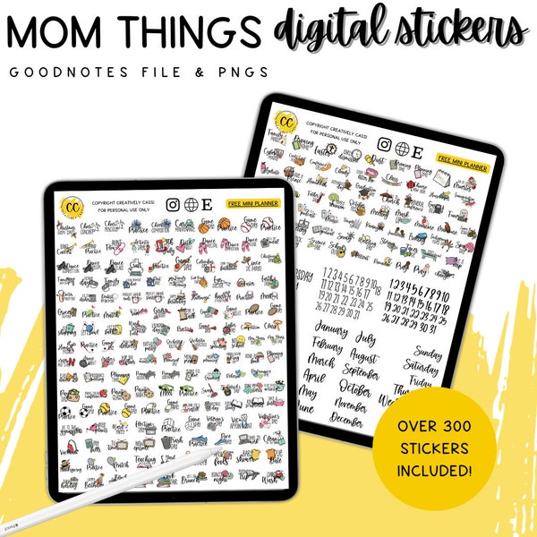 Mom Things Digital Planner Stickers, Mommy Goodnotes Stickers, Motherhood Planner Stickers, Mom Life Xodo Stickers, Mommy Planner Stickers