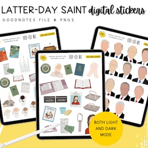 Latter-day Saint Digital Planner Stickers, Christian GoodNotes Stickers, LDS Icons, Mom Planner. Stickers, LDS Apostle Clipart