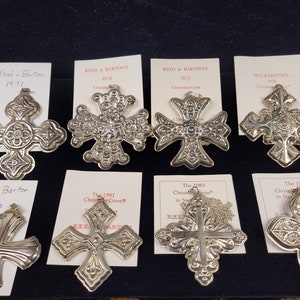Reed & Barton Sterling Silver Christmas Ornaments from the 1970&#39;s.