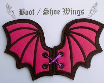 Pink boot / shoe Bat Wings