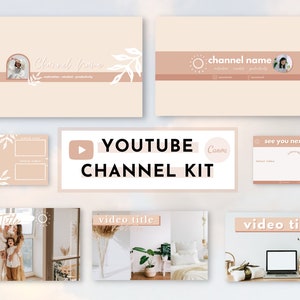 Michelle Channel Kit | YouTube Branding Kit | 2 Personalised Banner, 2 Intros, 2 Outros, 3 Thumbnails l Editable Canva templates