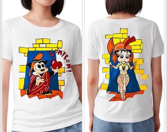 Hand-painted Freddie Mercury Tank Top - Betty Boop Design