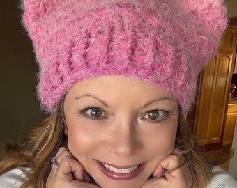 Jazzy Kat Hat & Ear Warmer Crochet Pattern