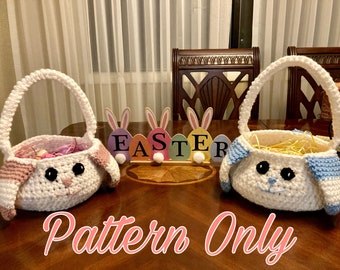 Crochet Easter Bunny Baskets