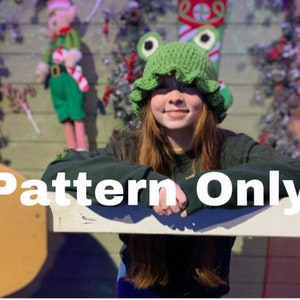 Froggy Bucket Hat, PDF Crochet Pattern Only