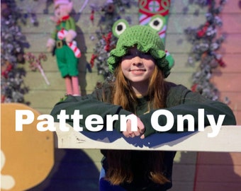 Froggy Bucket Hat, PDF Crochet Pattern Only