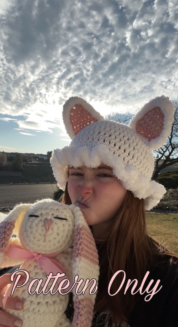 Furry Bunny Bucket Hat Crochet Pattern 