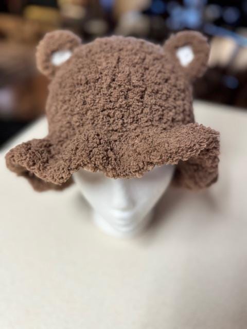 Fuzzy Wuzzy Bear Bucket Hat Crochet Pattern ONLY UK