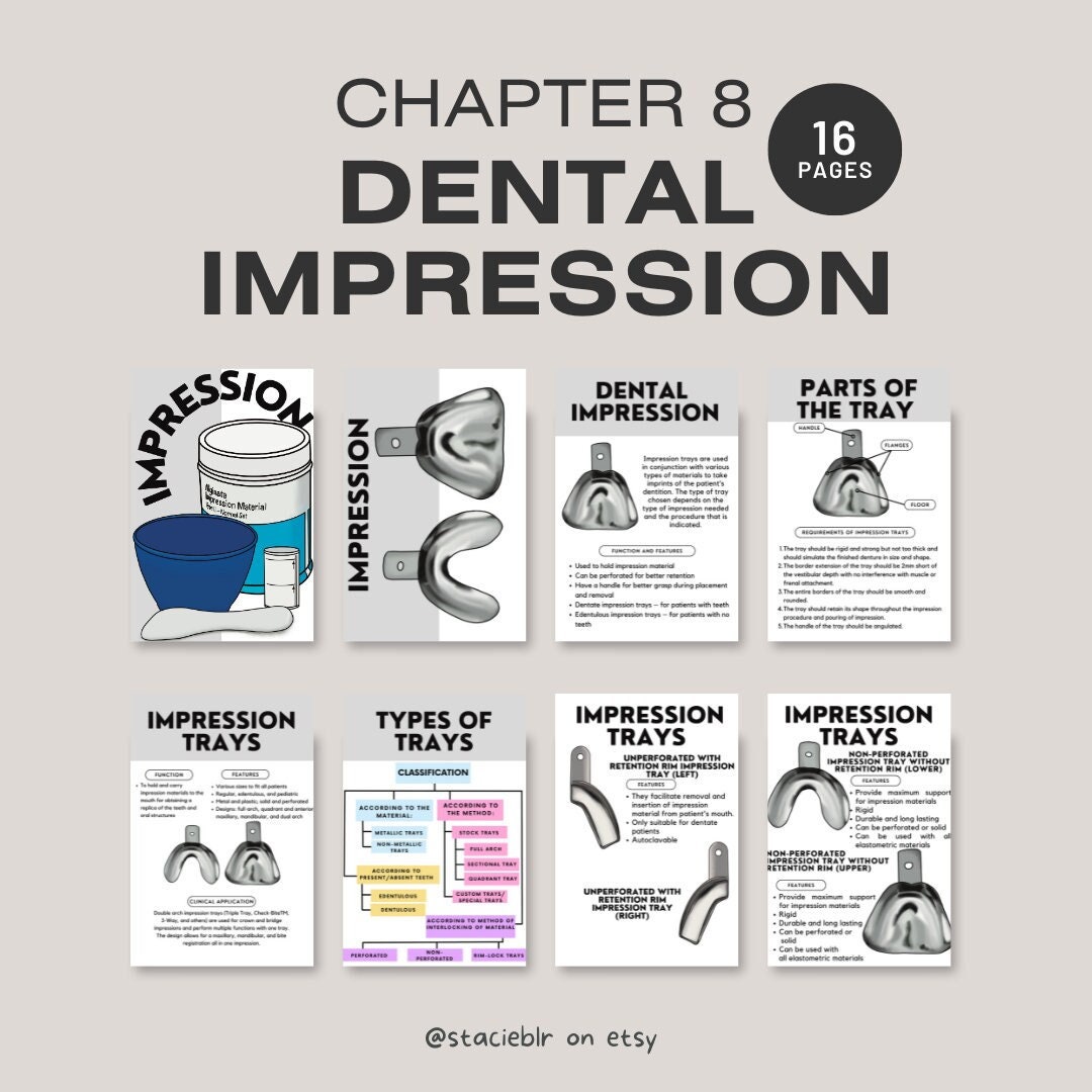 Dental Instruments Chapter 8 Dental Impressions Pocket Guide, Dental