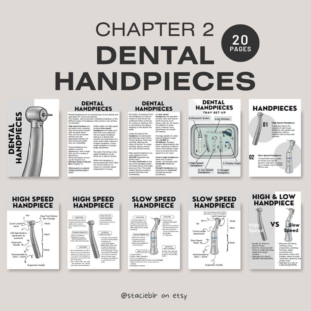 Dental Instruments Chapter 2 Pocket Guide, Dental Student, Hygienist Etsy