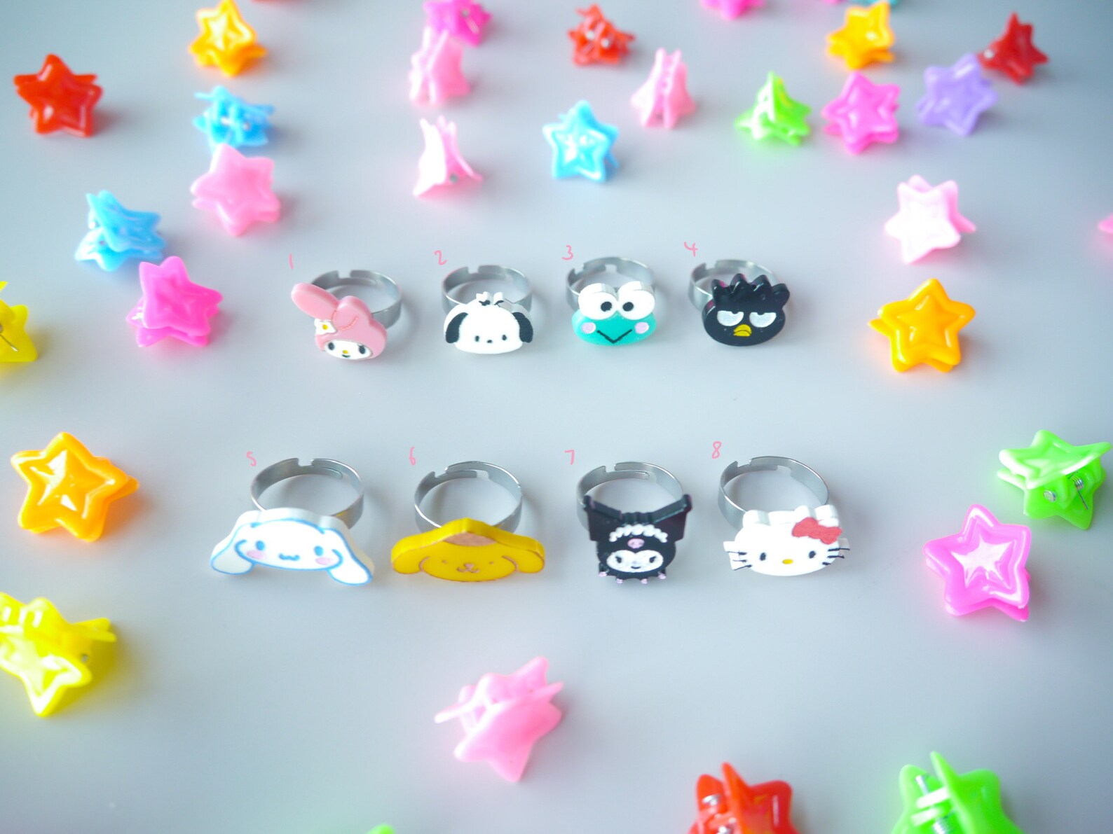 Sanrio Adjustable Rings Etsy