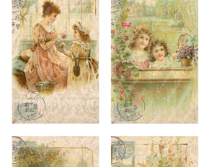 Victorian Vintage Greeting Cards by NostalgicGreetings on Etsy