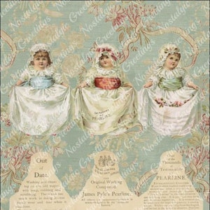 DIGITALE Viktorianische Kinder Collage Sheet zum ausdrucken Vintage Karte/Girlande/Journal Tags/Pears Werbung/Shabby/Girl/Bonnet Abziehbild/DOWNLOAD
