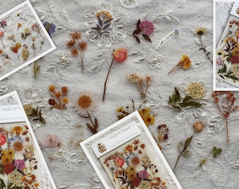 Floral Sticker Pack/Faux Dried Pressed Flower Stickers/Roses/Daisies/Vintage Ephemera/Journal Planner/Scrapbook/Plant/Plastic Stickers/20pcs