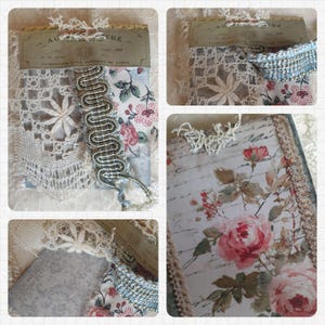 French Lace Sample Card/Fabric Swatch Card/Vintage Lace Holder/Antique Lace Sample Card/Au Bon Marche Journal Ephemera/Rose Fabric - 7cmx5cm