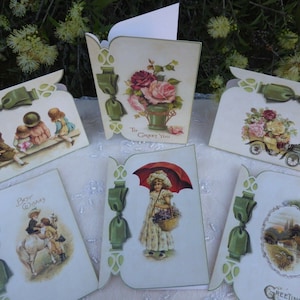 16 Vintage Victorian Cards - Antique Style/Scrapbook/               Ephemera/Collectable/Shabby Chic