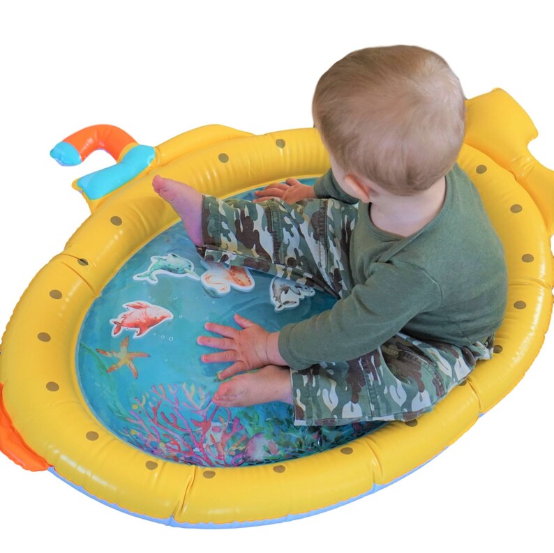 tummy time inflatable water mat