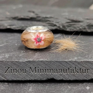 Tierhaarschmuck, Perle 12 mm gefüllt mit Fell oder Asche vom eigenen Haustier