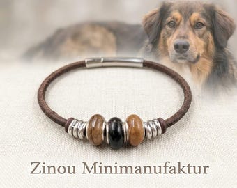 Bracelet composé de mini perles remplies de poils, de fourrure, de cheveux, de poils de chien, de chat, d'animaux de compagnie, de cendres, d'un homme, souvenir, cadeau, bijou en poils d'animaux