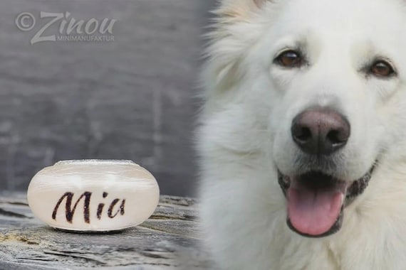 Fellperle 16 mm mit Name passend für Pandora Armband – Personalisierter Tierhaarschmuck | Wunschname Gedenkschmuck Asche Haare Hund Katze