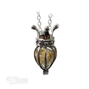 Tierhaarschmuck Anhänger Krone, Urnenschmuck, Kremation, Hund, Katze, Haustier, Andenken, Einäscherung, Fell, Haare, Asche, Locke, Tier,