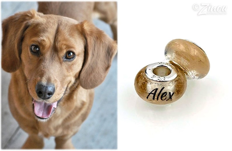Perle mit Name 16mm gefüllt mit Fell Haare Blüten Asche Etsy