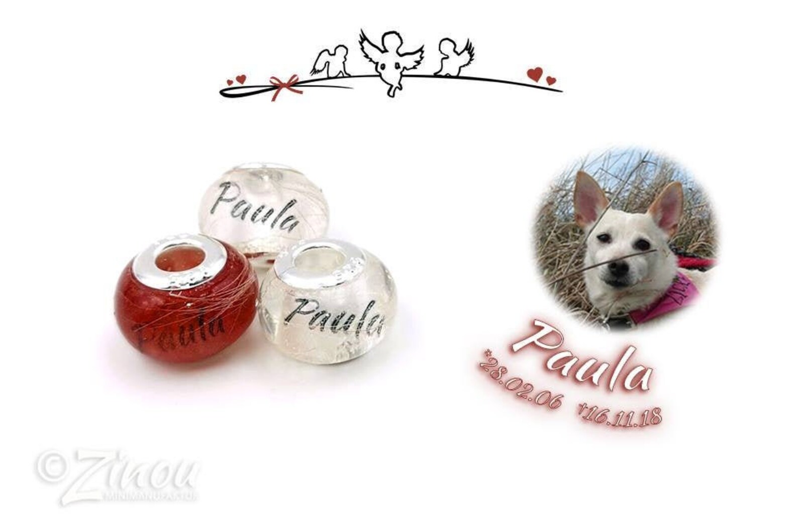 16mm Perle mit Name und Asche Haare Fell vom Haustier Hund Etsy