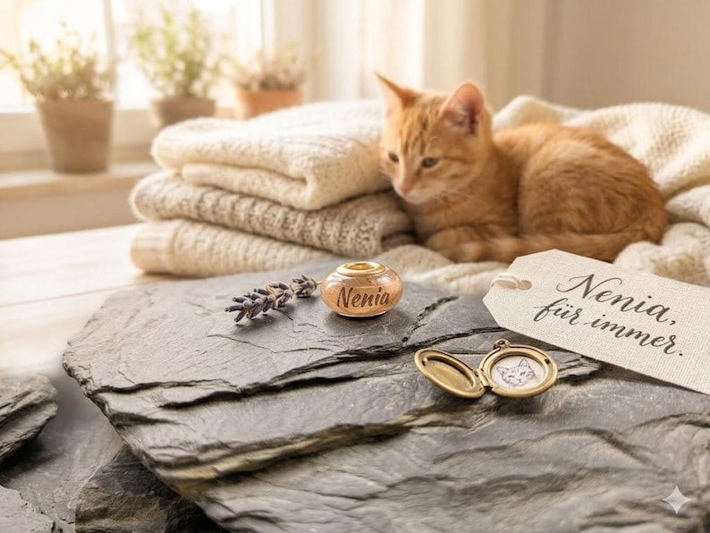 Cuentas conmemorativas de 16 mm de tamaño, rellenas de pelo, cenizas o cordón umbilical; cuenta con nombre; joyería con pelo de mascota; recuerdo personalizado. imagen 2