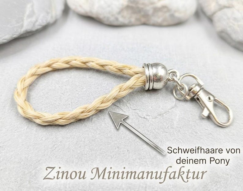 Pferdehaarschmuck, Schlüsselanhänger vom Schweif von deinem eigenen Pferd, Tierhaarschmuck Bild 2