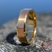 Tungsten Ring Brushed Gold with Bevelled Edges and Comfort fit band, Mens Ring, Mens Wedding Band 