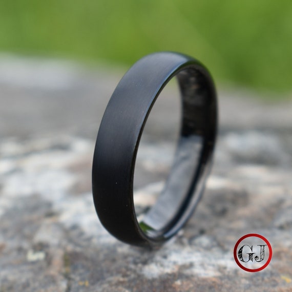 The Benicio | Brushed Black Tungsten Rings | Gentlemen's Bands