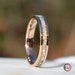 Tungsten Rose Gold Ring German Silver Glass Wedding Band, Womens Ring, Womens Wedding Band 