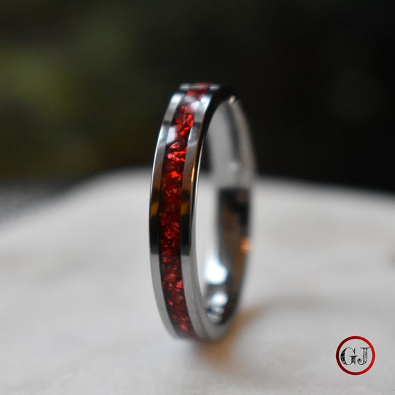 Tungsten ruby ring discount
