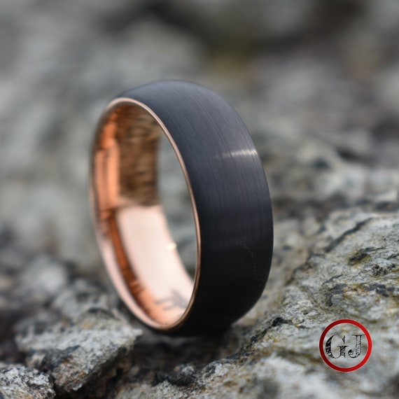 Rose gold mens wedding band etsy Clearance