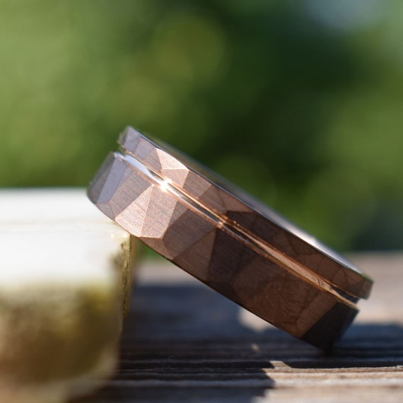 Mens chocolate wedding bands online