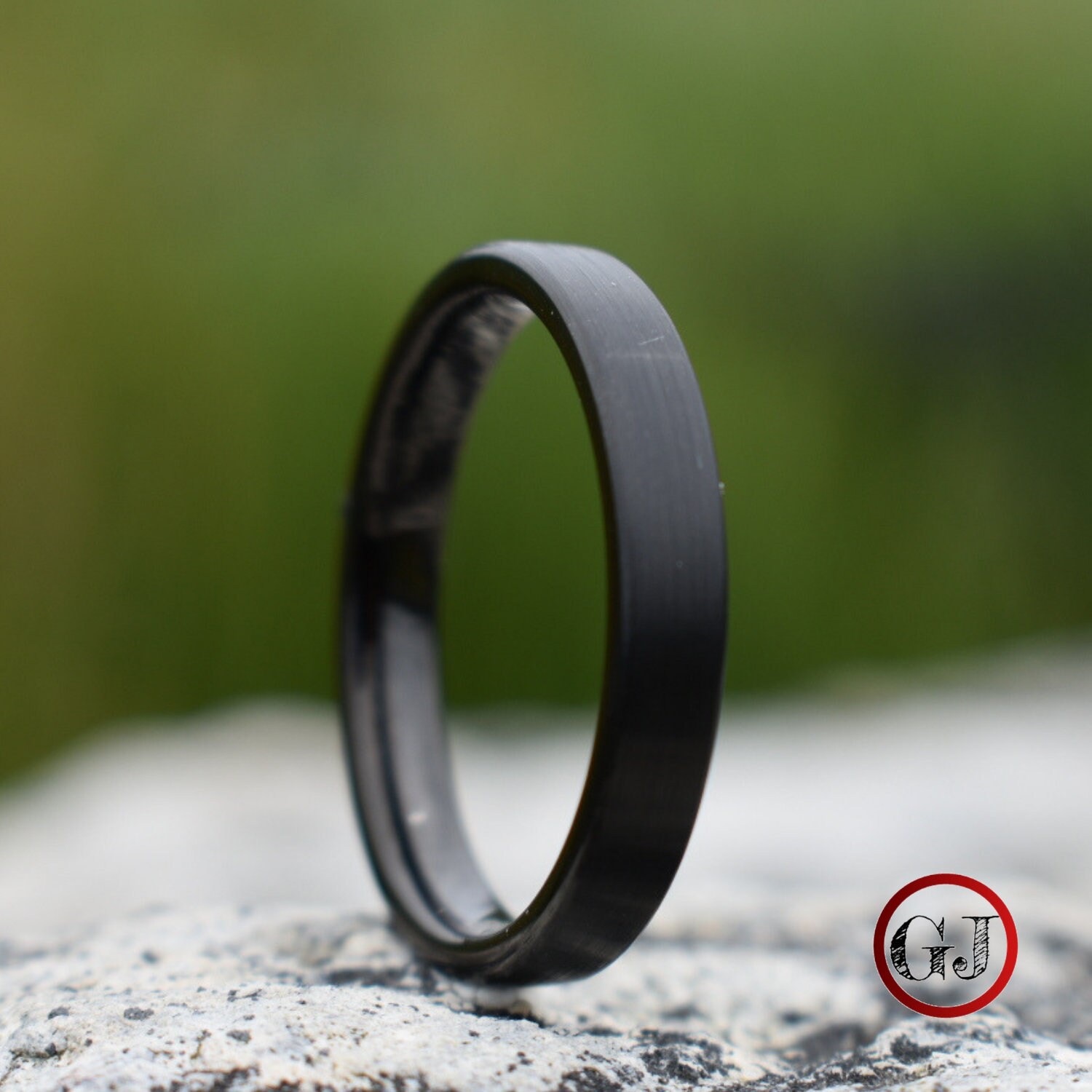 All black mens outlet wedding bands