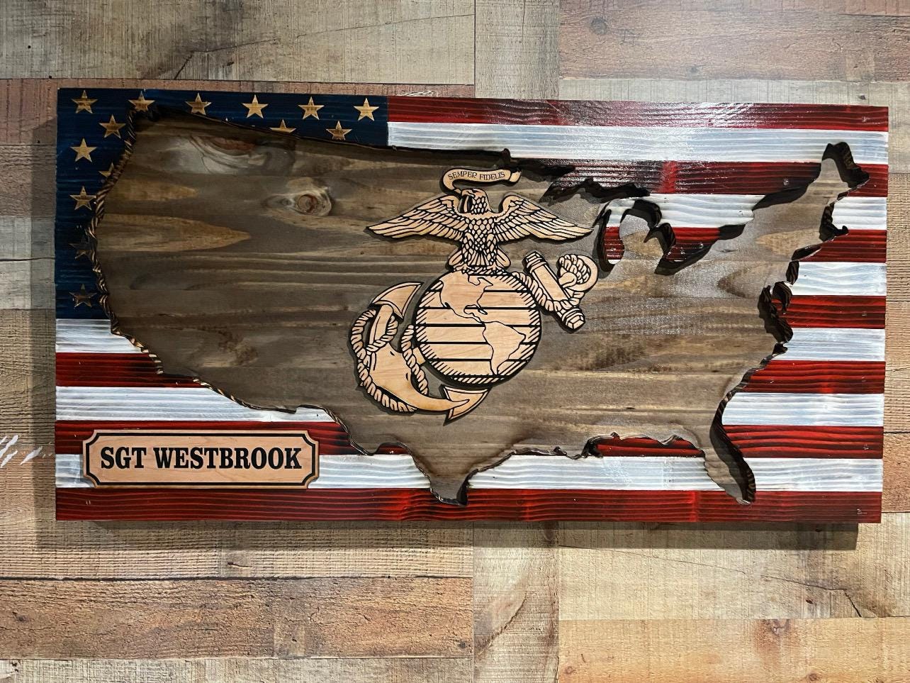 American Wooden Flag