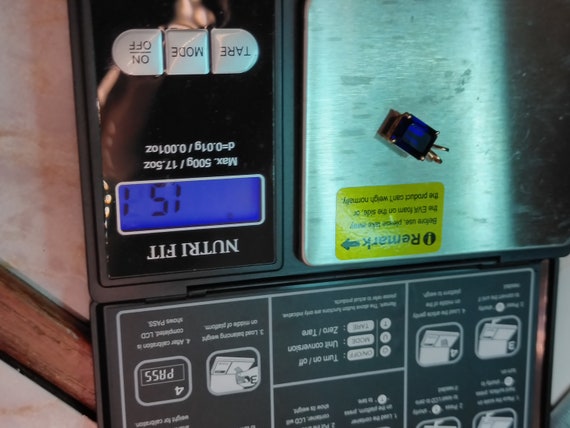 Exquisite Blue Reflective Translucent Stone Penda… - image 6