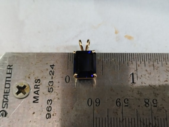 Exquisite Blue Reflective Translucent Stone Penda… - image 7