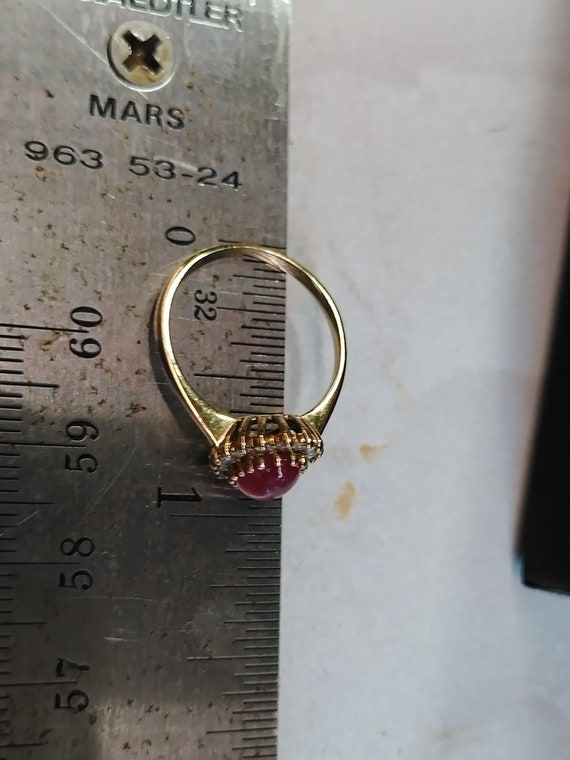 1ct Natural Red Ruby Ring, gracefully accented wi… - image 6