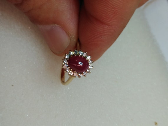 1ct Natural Red Ruby Ring, gracefully accented wi… - image 3