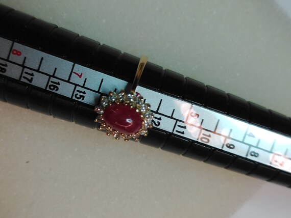1ct Natural Red Ruby Ring, gracefully accented wi… - image 5